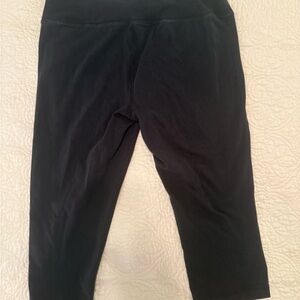 Reebok Black Cropped Athletic Pants